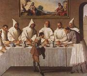 Francisco de Zurbaran St Hugo of Grenoble in the Carthusian Refectory (mk08) oil painting reproduction